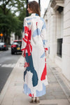 White Korean Long Dress - Navvi.in