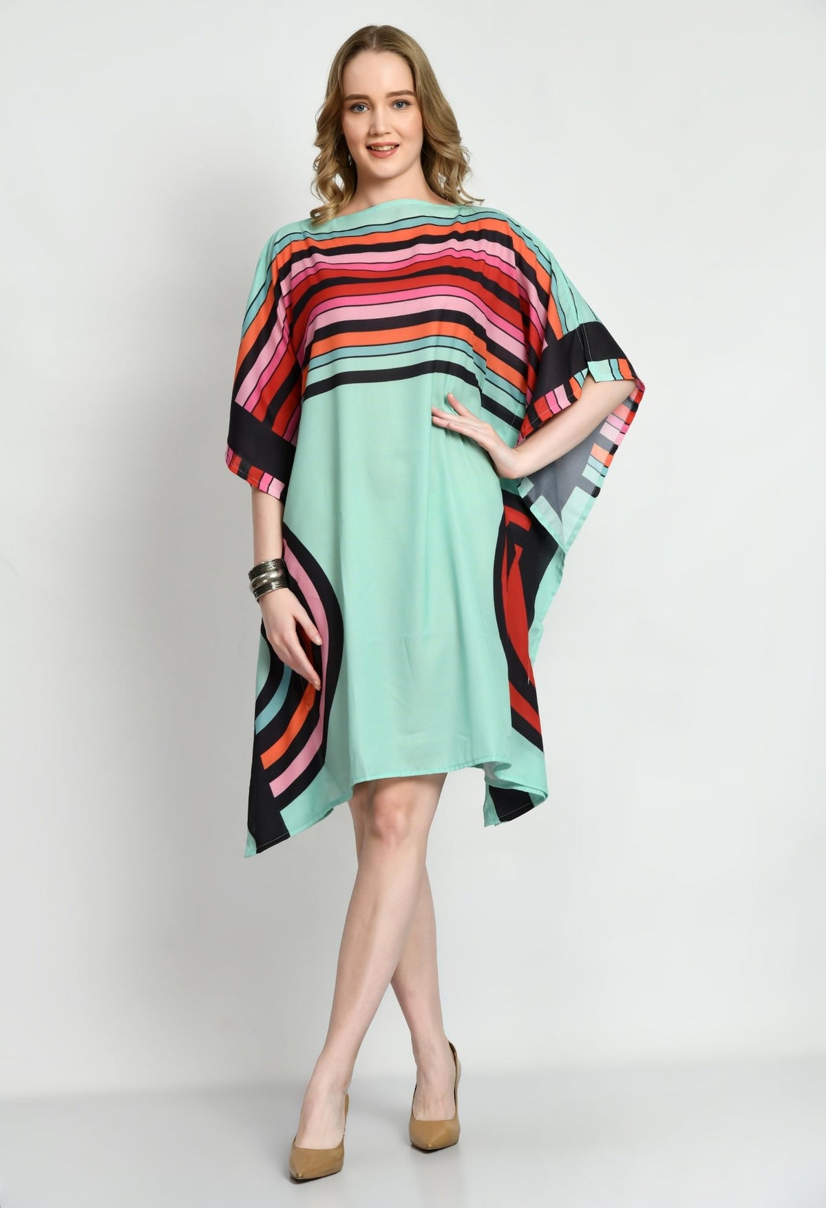 Wonder Rings Short Kaftan Dress - Navvi.in