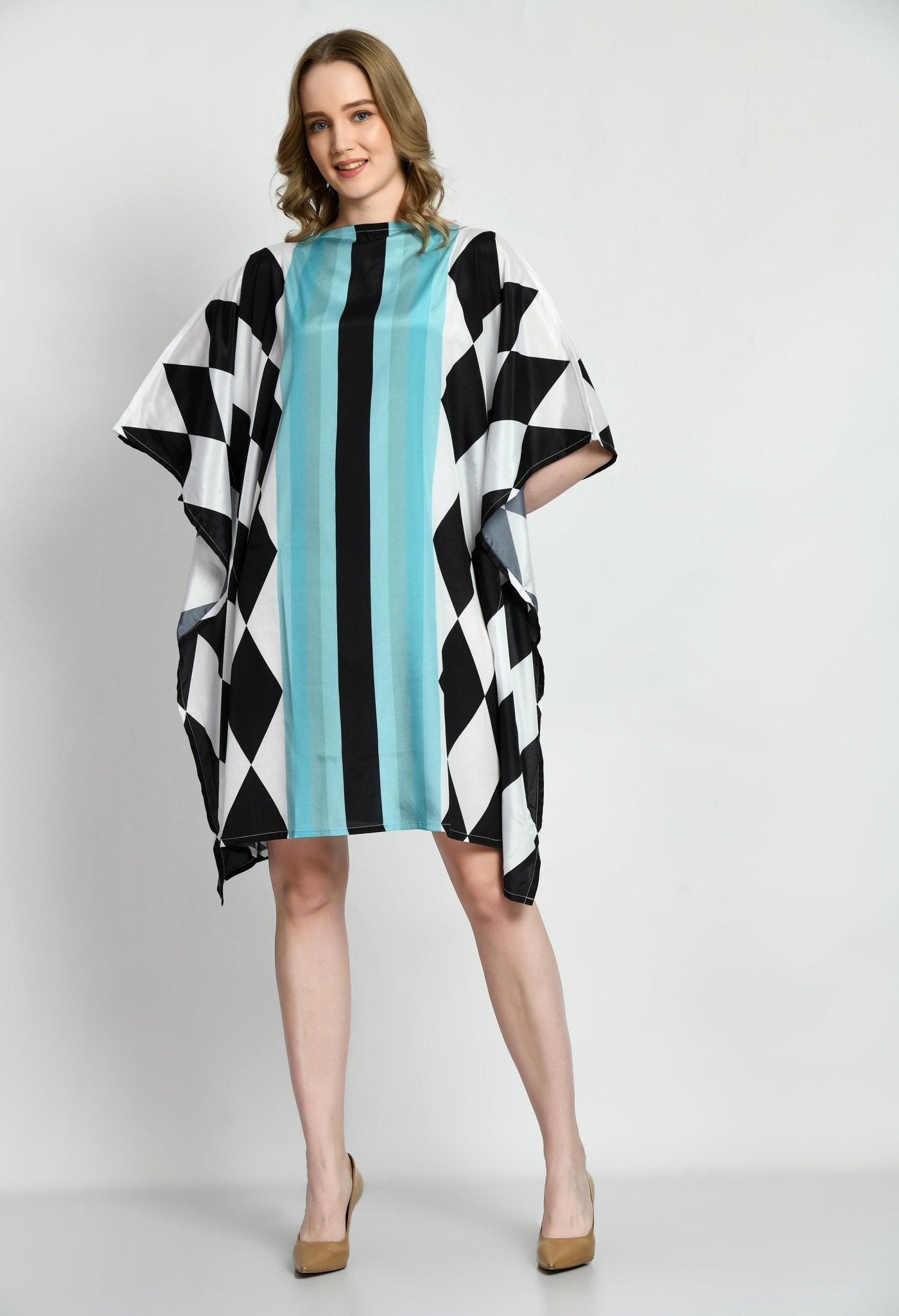 Wonderland Short Kaftan Dress - Navvi.in