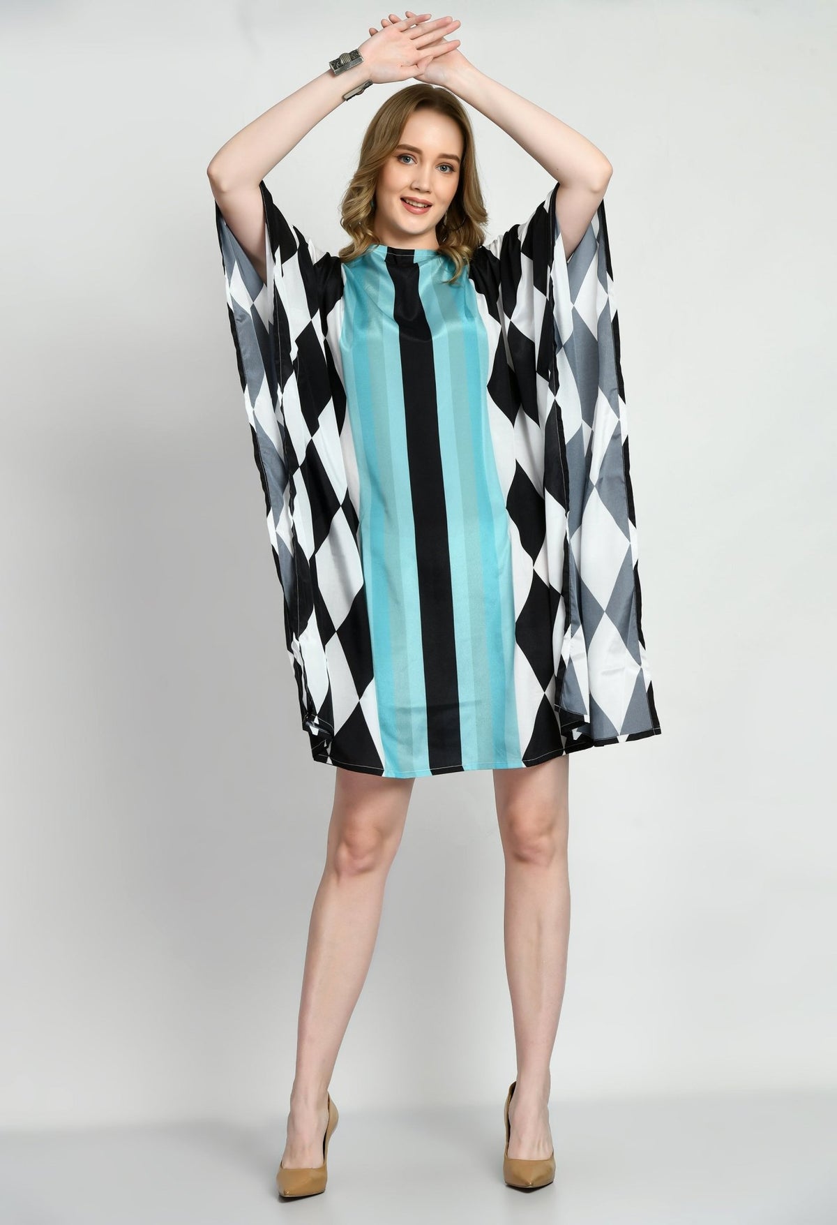Wonderland Short Kaftan Dress - Navvi.in