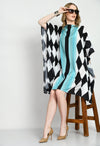 Wonderland Short Kaftan Dress - Navvi.in