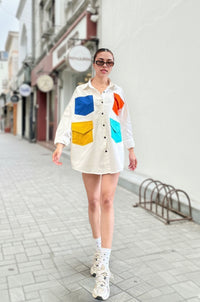 Bold Patch Pocket Oversized Shirt