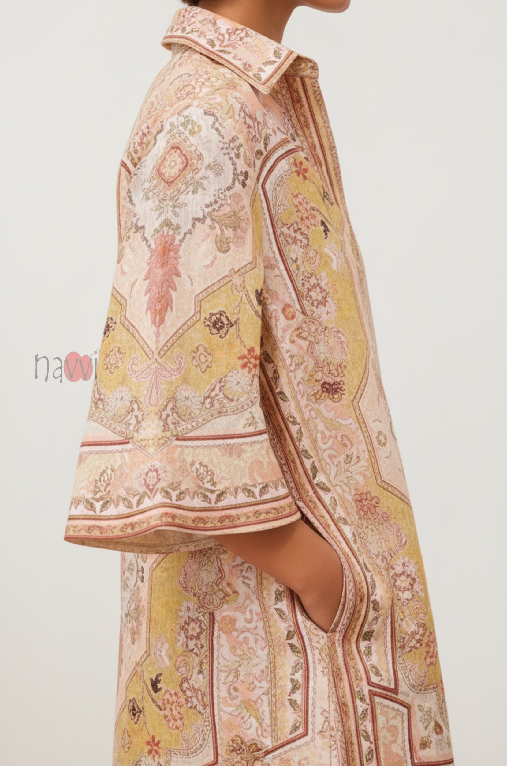 Women’s Pastel Printed Casual Shirt Dress