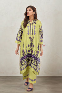 Premium Lime Green Ethnic Kurta with Pants