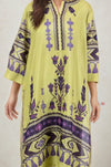 Premium Lime Green Ethnic Kurta with Pants