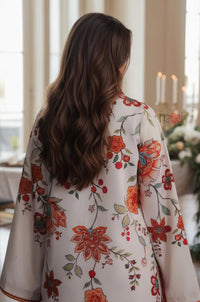 Ivory Floral Straight Kurta Set – Festive Wear