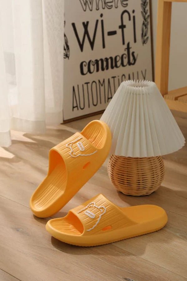 Yellow Teddy Anti - slip Slippers - Navvi.in