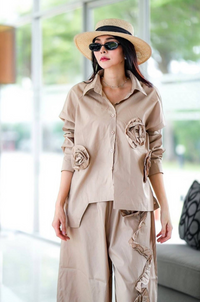 Elegant 3D Floral Co-Ord Set