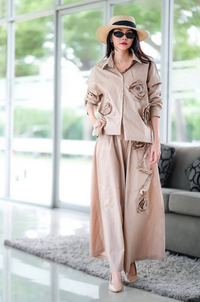 Elegant 3D Floral Co-Ord Set