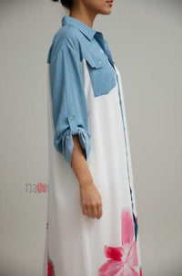 Summer Print Longline Shirt Dress