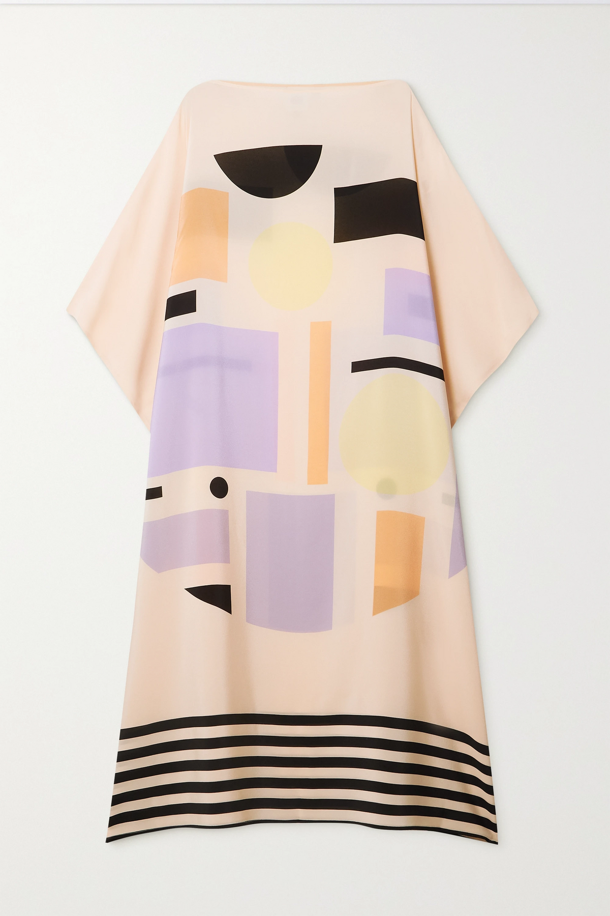 Marshmellow Silk Kaftan Dress | Navvi