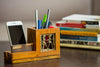 Mango Wood Pen Stand With Card & Mobile Holder - Navvi Lifestyle