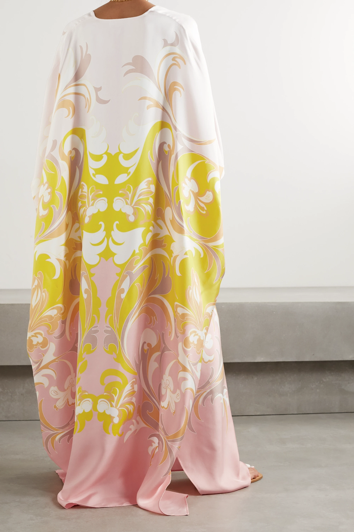 Rorschach Satin Silk Kaftan Dress | Navvi