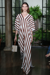 Striped V-Neck Kaftan Dress for Women