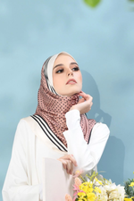 Salmon Black Polka Dot Scarf