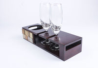 Champagne Tray Small With Glasses - Navvi Lifestyle