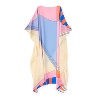 Spring Paradise Silk Kaftan Dress 