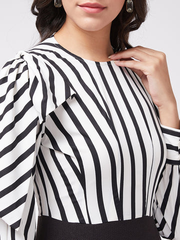 Monochromatic Stripped Dress