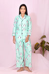 nightsuit navvi navvi.in greennightsuit loungewear fashion oods sleepwear comfortable cotton nightwear nightsuit