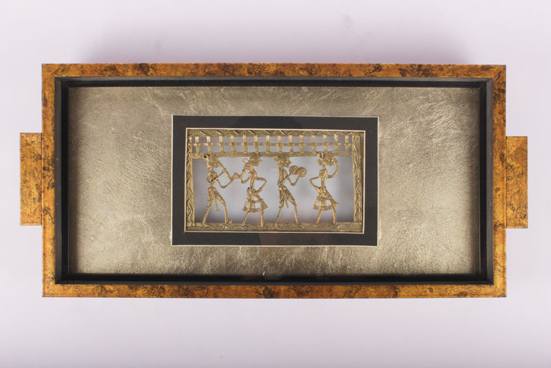 Serving Tray with Gold Leafing - Navvi Lifestyle