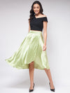 One Shoulder Crop Top With Flared Skirt