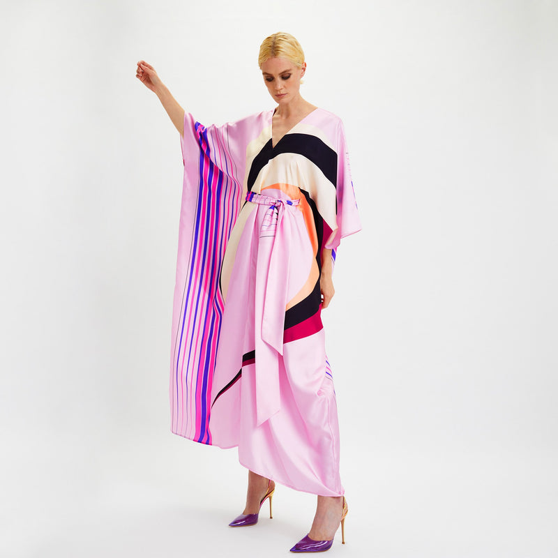 Pleasing Pink Kaftan Dress | Navvi