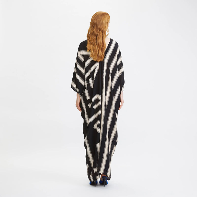 Black & White Kaftan Dress