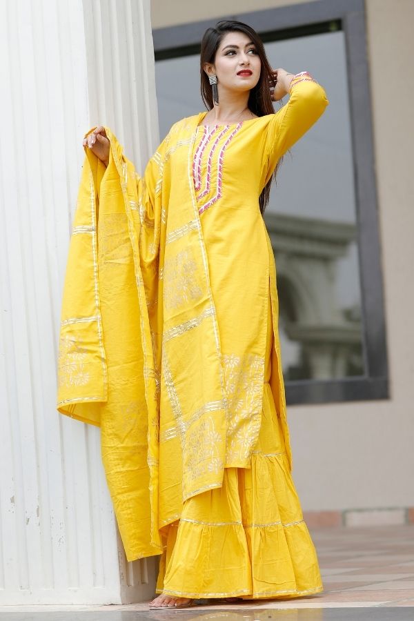 suitset yellowsuitset handblockprintsuitset suitsetsforwomen ethnicsuitset ethnicfashion suitwithdupatta onlinefashion newarrival weddingfashion bridetobe festivecollection ethnicapparel womenapparel navvi navvi.in]