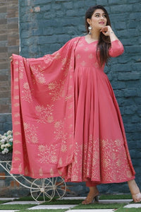 Anarkalisuitset pinkanarkali suitset Pinksuitset handblockprintsuitset suitsetsforwomen ethnicsuitset ethnicfashion suitwithdupatta onlinefashion newarrival weddingfashion bridetobe festivecollection ethnicapparel womenapparel navvi navvi.in