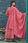 Anarkalisuitset pinkanarkali suitset Pinksuitset handblockprintsuitset suitsetsforwomen ethnicsuitset ethnicfashion suitwithdupatta onlinefashion newarrival weddingfashion bridetobe festivecollection ethnicapparel womenapparel navvi navvi.in