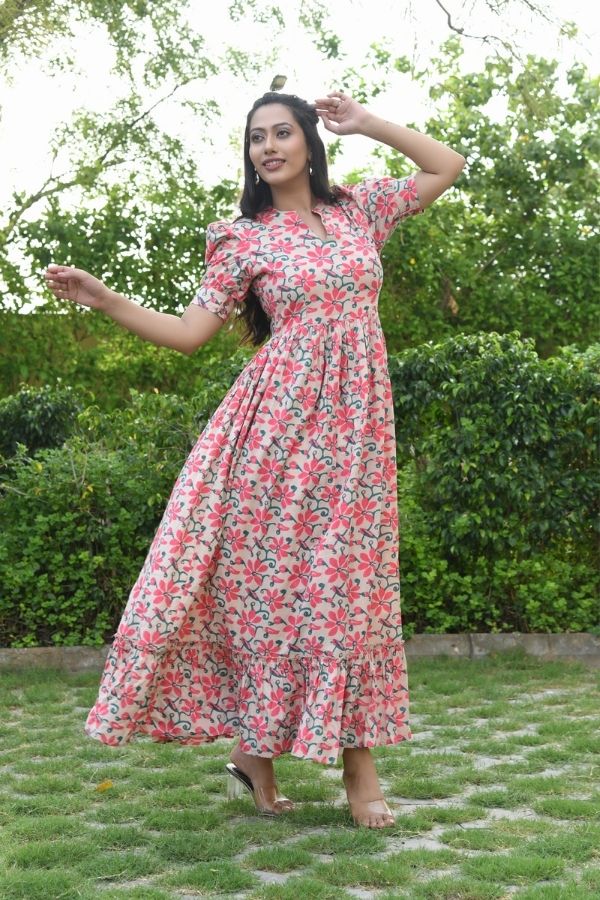3pc Lawn Printed Dress by Aabpara 04