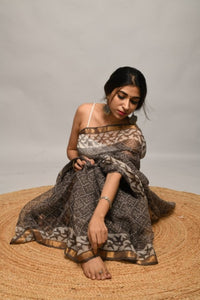 indianwear ethnicwear navvi navvi.in traditional blacksaree cottonsaree saree