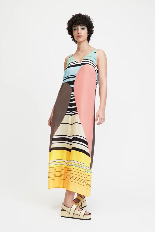 Geometric Printed Full Length Jumpsuit