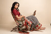 Multicolor Sea Saree - Navvi.in