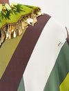 Asymmetric Silk Crepe Kaftan - Navvi.in