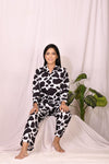 Black Cotton Pajama Set - Navvi.in