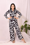 Black Cotton Pajama Set - Navvi.in