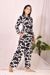 Black Cotton Pajama Set - Navvi.in