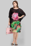 Black Short Kaftan Dress - Navvi.in