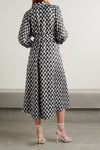 Black & White Satin Dress - Navvi.in