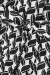 Black & White Satin Dress - Navvi.in