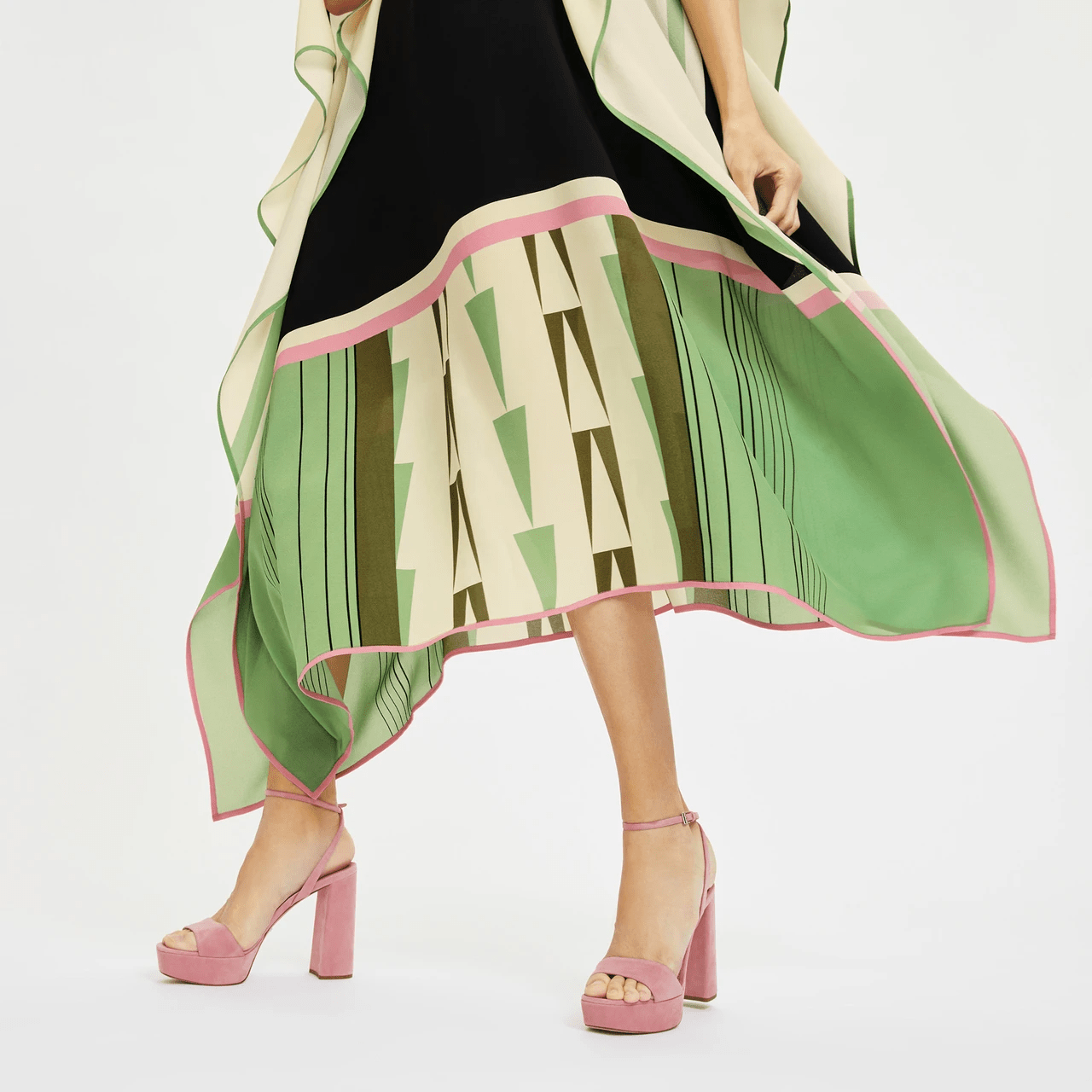 Breezy Silk Kaftan Dress - Navvi.in