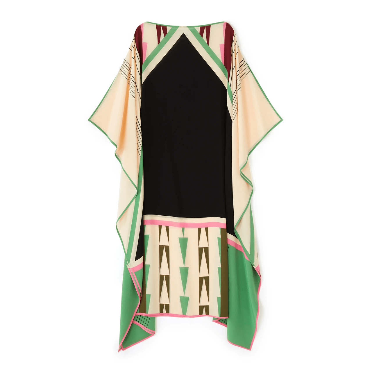 Breezy Silk Kaftan Dress - Navvi.in