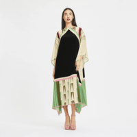 Breezy Silk Kaftan Dress - Navvi.in