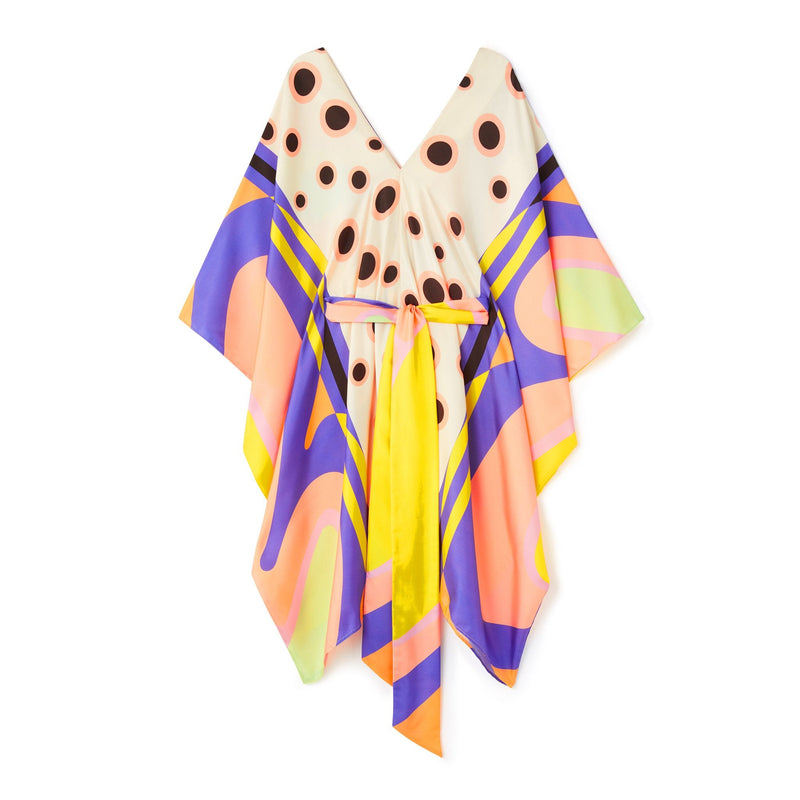 Butterfly Belted Kaftan Dress - Navvi.in