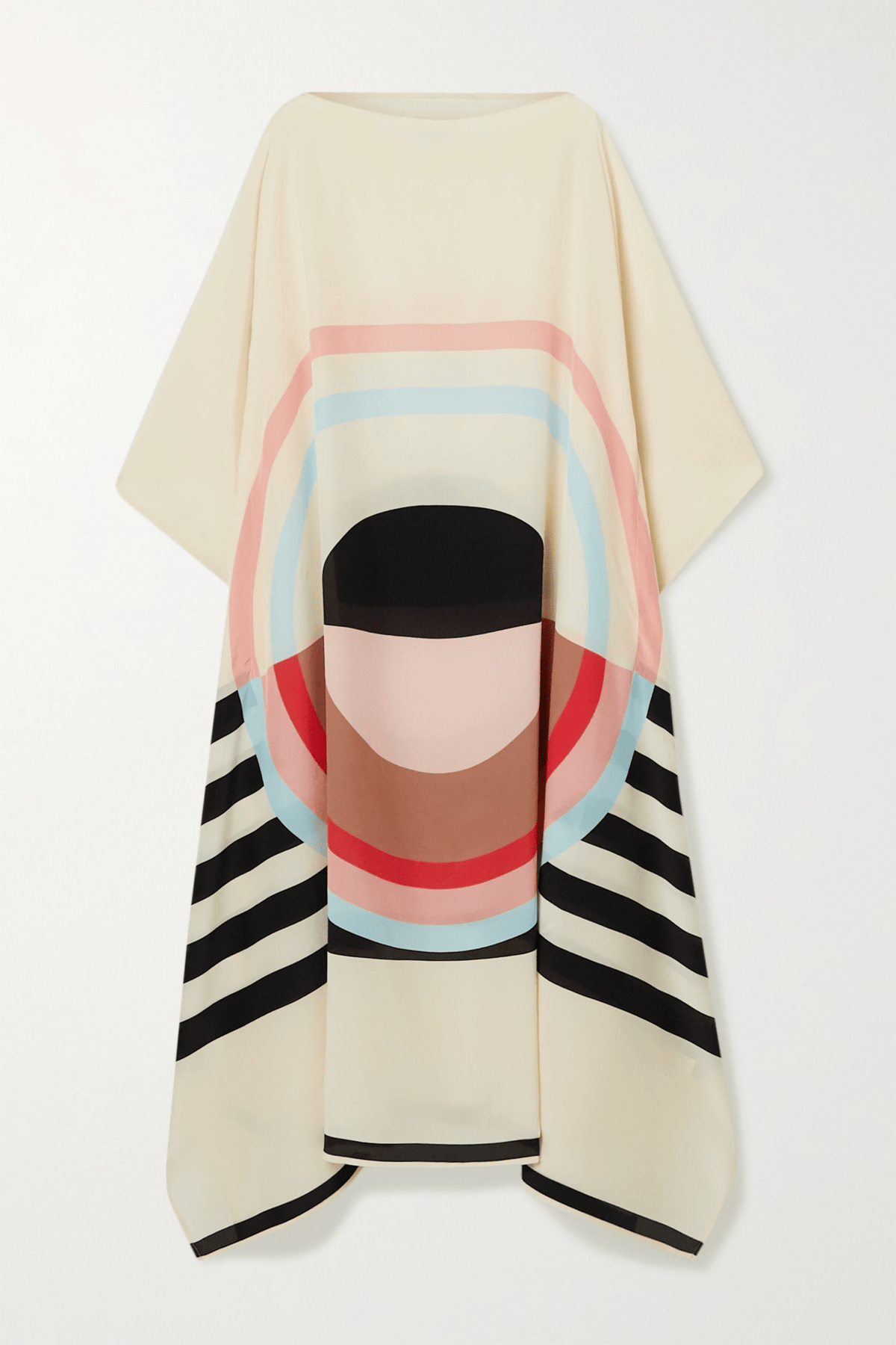 Dreamy Crepe Kaftan Dress - Navvi.in