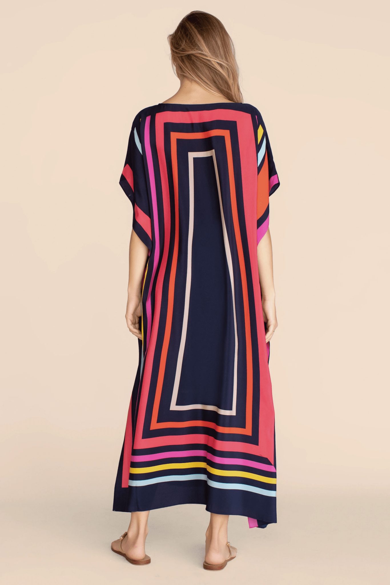 Dreamy Silk Kaftan Dress - Navvi.in