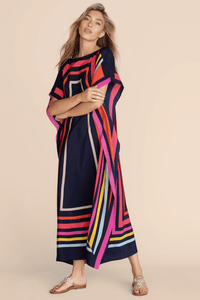 Dreamy Silk Kaftan Dress - Navvi.in