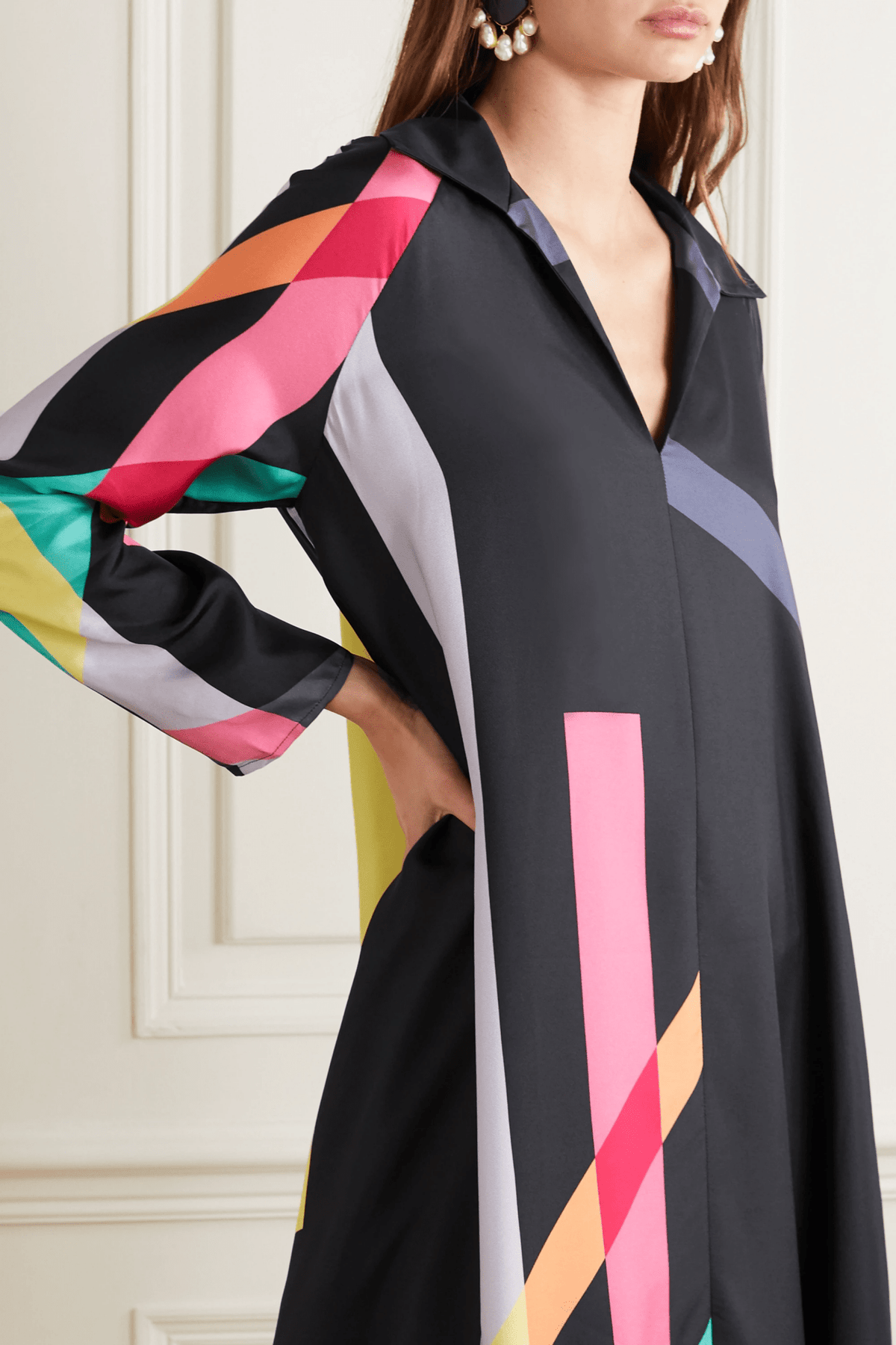 Electric Black Dress - Navvi.in