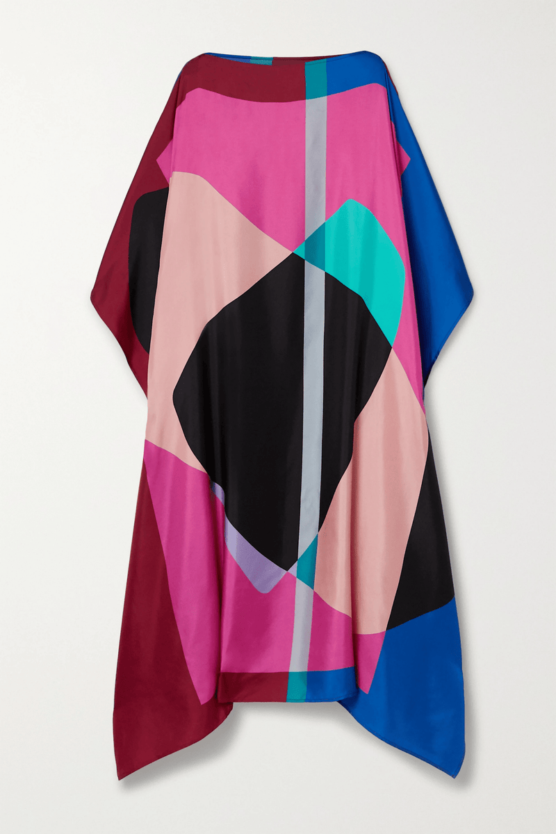 Enchantress Silk Kaftan Dress - Navvi.in